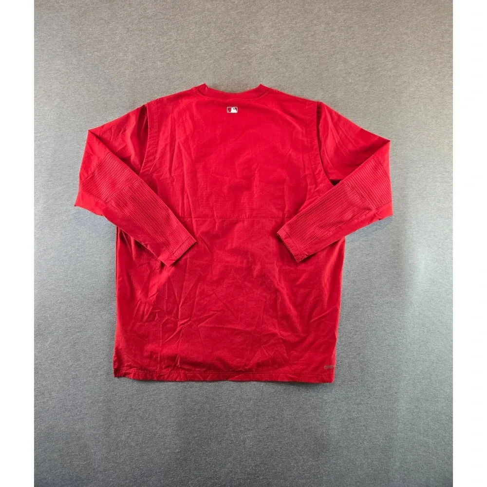 Nike Los Angeles Angels Jacket Mens L Red Authentic Player Performance Pullover